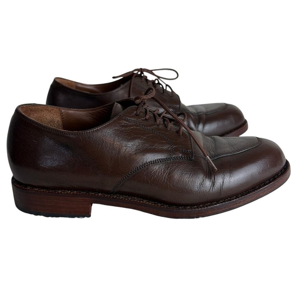 Als Attire Handmade Mens Oxford Shoes‎ Size 8.5-9 Brown Leather One of a Kind